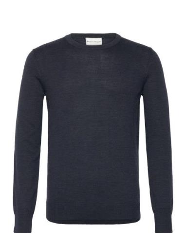 Bs Jupiter Regular Fit Knitwear Tops Knitwear Round Necks Navy Bruun &...