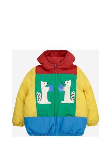 Hungry Squirrel Color Block Anorak Fodrad Jacka Green Bobo Choses