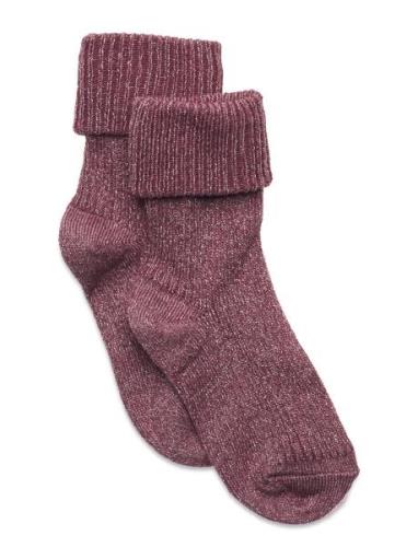 Ida Glitter Socks Sockor Strumpor Pink Mp Denmark