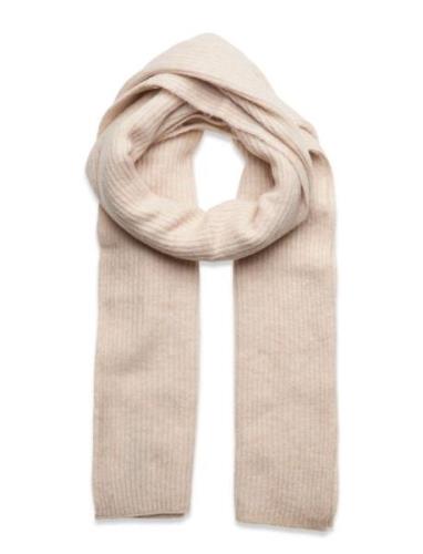 Selected Femme Slfmaline Lano Knit Scarf Noos Beige