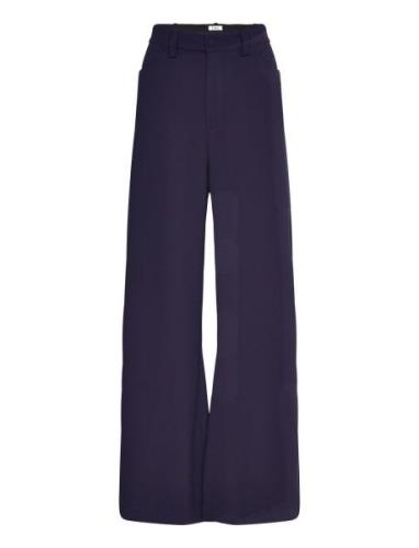 Rodebjer Petiso Drape Bottoms Trousers Wide Leg Navy RODEBJER