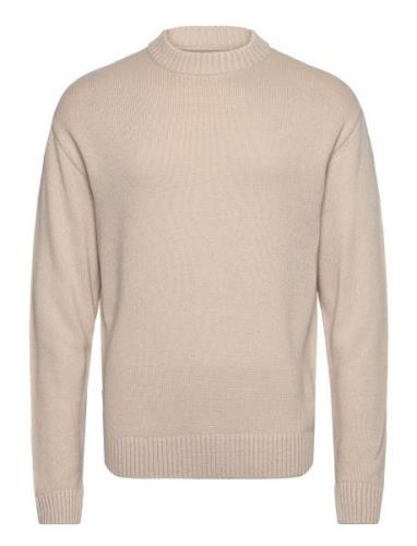 Jjejack Knit Crew Neck Sn Tops Knitwear Round Necks Cream Jack & J S