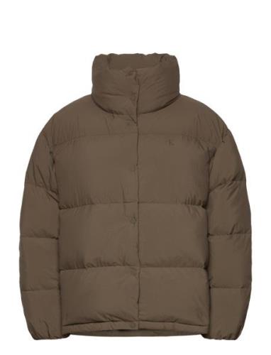 Relaxed Puffer Fodrad Jacka Brown Calvin Klein Jeans