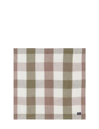 Checked Linen/Cotton Napkin Home Textiles Kitchen Textiles Napkins Clo...