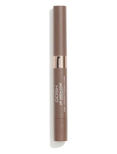 Gosh Lip Line'n Coat Läpppenna Smink Brown GOSH COPENHAGEN