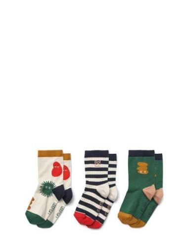 Silas Socks 3-Pack Sockor Strumpor Multi/patterned Liewood