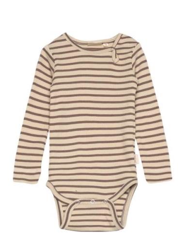 Petit Piao Body L/S Modal Striped Multi/patterned