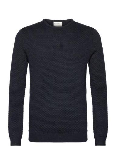 Bs Irving Regular Fit Knitwear Tops Knitwear Round Necks Navy Bruun & ...