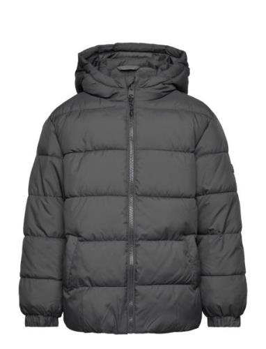 Hood Quilted Coat Fodrad Jacka Grey Mango