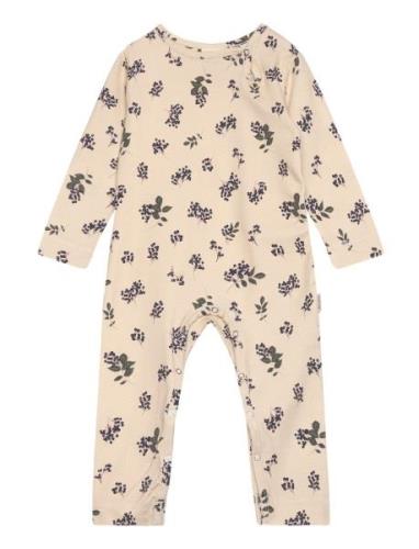 Petit Piao Jumpsuit L/S Printed Beige