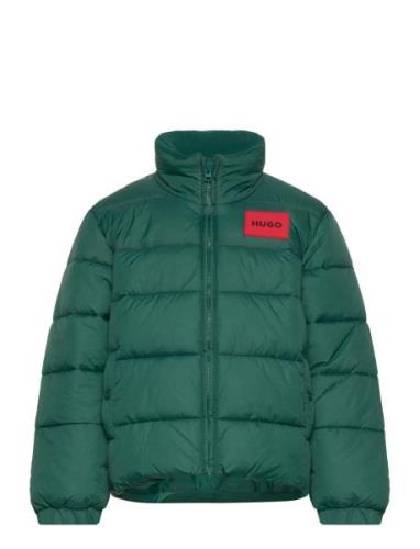 Puffer Jacket Fodrad Jacka Green Hugo Kids