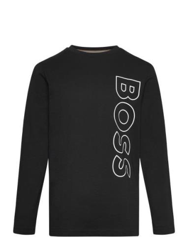 Long Sleeve T-Shirt Tops T-shirts Long-sleeved T-shirts Black BOSS