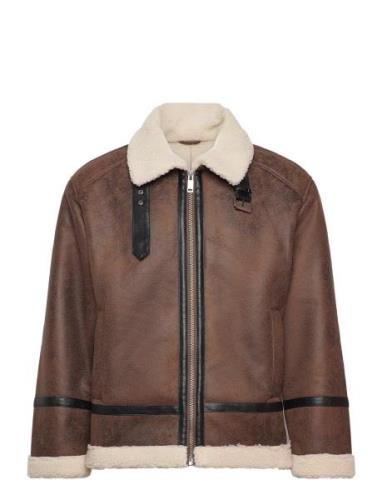 Lindbergh Faux Shearling Jacket Brun