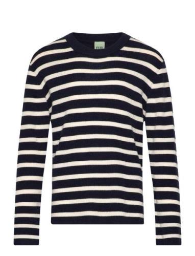 Longsleeve Tee Tops Knitwear Pullovers Navy FUB