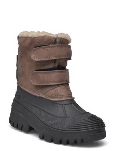 Boots Lightweight Velcro Vinterkängor Med Kardborreband Brown En Fant