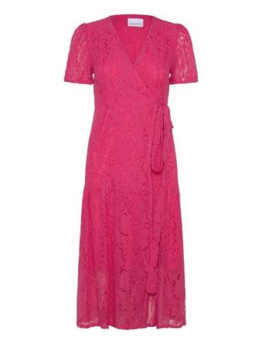 Briston Dress Knälång Klänning Pink Noella