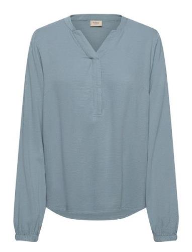 Frhaida Bl 1 Tops Blouses Long-sleeved Blue Fransa