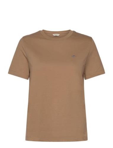 GANT Reg Shield Ss T-Shirt Brun