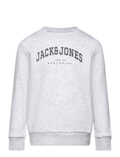 Jack & J S Jjecaleb Varsity Sweat Crew Neck Sn Jnr Grå