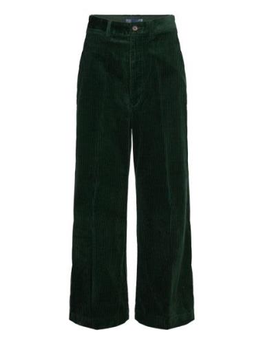 Corduroy Wide-Leg Cropped Pant Bottoms Jeans Wide Green Polo Ralph Lau...