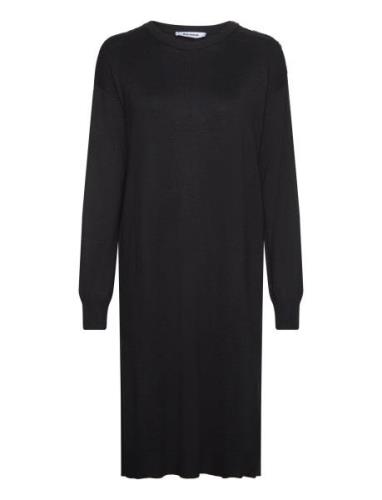 Srepira Dress Knit Knälång Klänning Black Soft Rebels