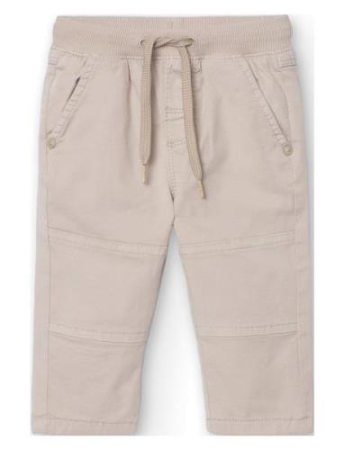 Boboli Stretch Gabardine Trousers For Baby -Bci Beige