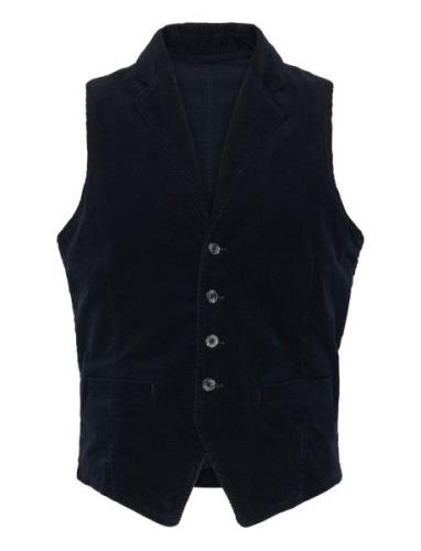 Corduroy Waistcoat Kostymväst Navy Lindbergh