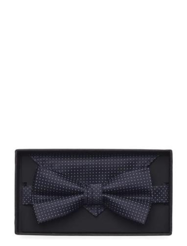 Polyester Bow Tie With Dots Fluga Navy Lindbergh Black