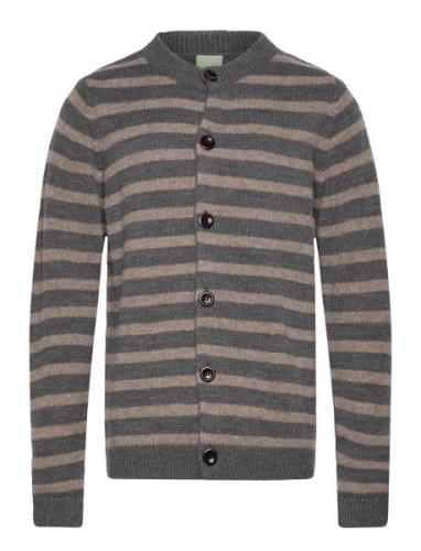 FUB Striped Cardigan Brun