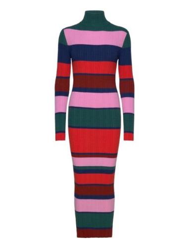 Multicolor Striped Knitted Dress Maxiklänning Festklänning Multi/patte...