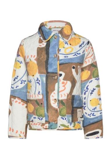 Abstract Team Time Printed Quilted Jacket Kviltad Jacka Multi/patterne...