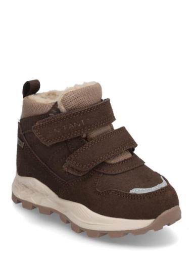 Sneakers High Top Tex Vinterkängor Med Kardborreband Brown En Fant