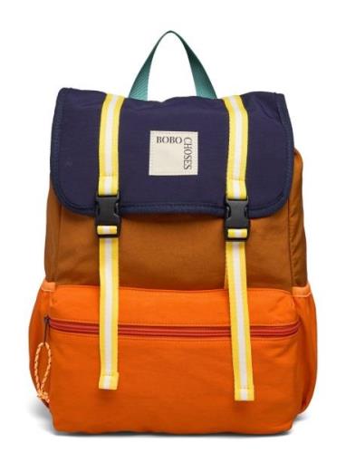 Color Block Technic Backpack Ryggsäck Väska Orange Bobo Choses