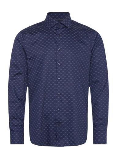 Michael Kors Mk Diamond Print Slim Shirt Marinblå