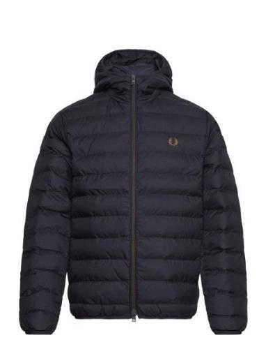 Hooded Insulated Jacket Fodrad Jacka Navy Fred Perry