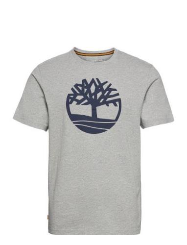 Timberland Kennebec River Tree Logo Short Sleeve Tee Medium Grey Heath...