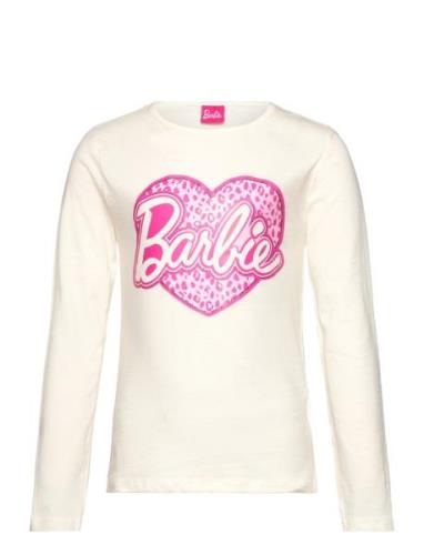 Tshirt Tops T-shirts Long-sleeved T-shirts Cream Barbie