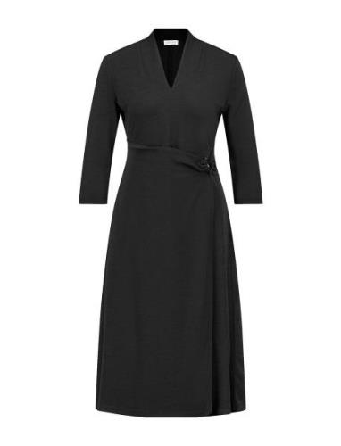 Dress Jersey Knälång Klänning Black Gerry Weber