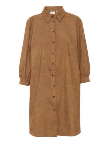 Kaeve Corduroy Dress Kort Klänning Brown Kaffe