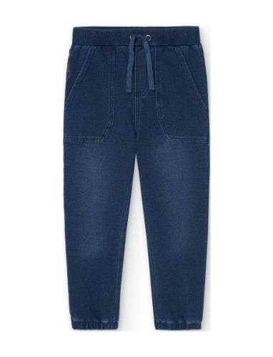 Fleece Denim Trousers For Boy -Bci Bottoms Sweatpants Blue Boboli