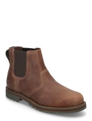 Larchmont Mid Chelsea Boot Brownie Stövletter Chelsea Boot Brown Timbe...