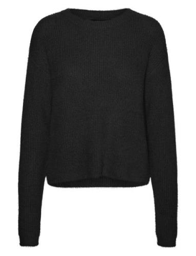 Vmpuff Ls O-Neck Pullover Boo Tops Knitwear Jumpers Black Vero Moda