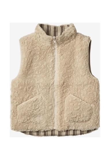 Wow Turnable Waistcoat Fodrad Väst Beige Fliink