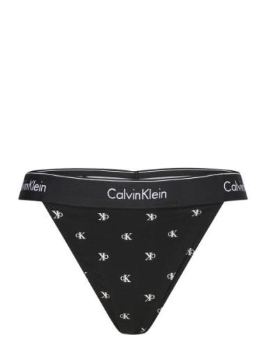 String Thong Stringtrosa Underkläder Black Calvin Klein