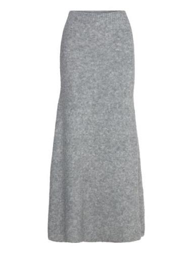 Filine Knit Skirt Lång Kjol Grey NORR