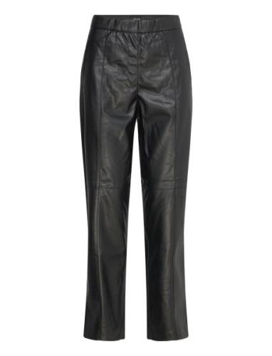 Pant Leisure Cropped Bottoms Trousers Leather Leggings-Byxor Black Ger...