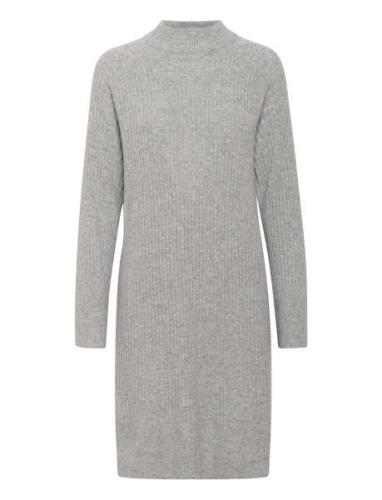 Karinya Knit Dress Kort Klänning Grey Kaffe