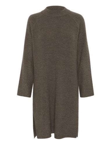 Karinya Knit Dress Kort Klänning Brown Kaffe