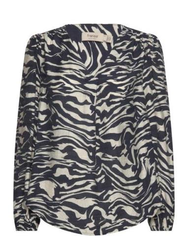 Frariana Bl 4 Tops Blouses Long-sleeved Navy Fransa