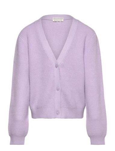 Knitted Cardigan Tops Knitwear Cardigans Purple Tom Tailor